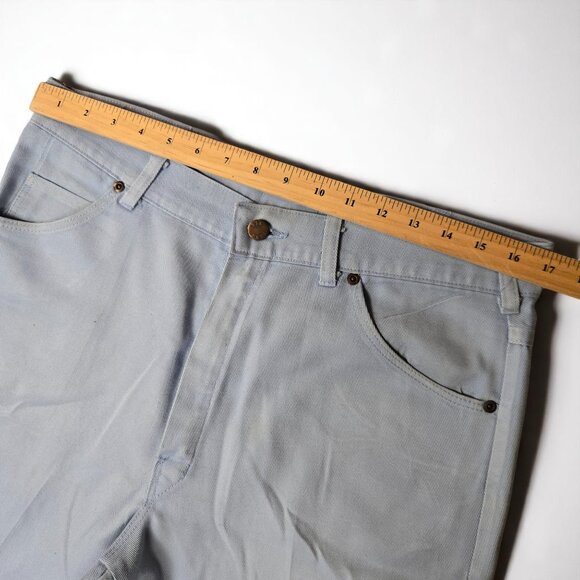 VTG Big Yank Jeans Light‎ Blue 34x28.5 High-Waisted Wide-Leg Denim 1970s USA - Picture 7 of 15